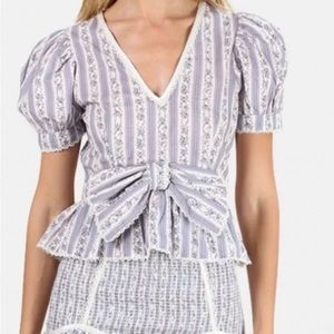 Loveshackfancy Rikki Bow top